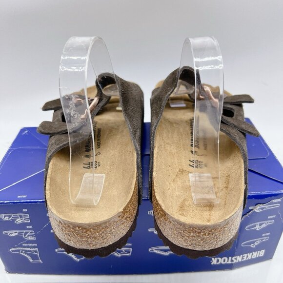 Birkenstock Arizona Sandal Mocha Brown Suede EU 44 Mens US 11- 11.5 Wide - Picture 9 of 15